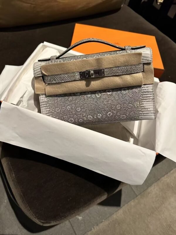 DDMode Factory Kelly pochette Lizard Original color Silver Hardware 22cm Full Handmade