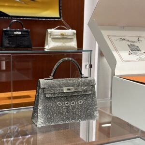 DDMode Factory Mini Kelly Lizard Original color Silver Hardware 19cm Full Handmade