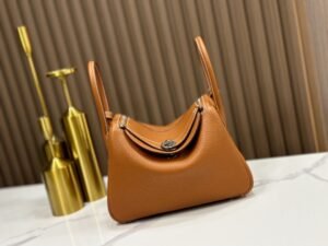 DDMode Factory Lindy Togo Golden Brown Silver Hardware 26cm Full Handmade
