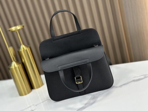 HalzanDDMode Factory Halzan Togo Black Gold Hardware 25cm Full Handmade