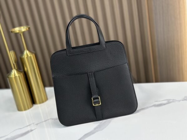 HalzanDDMode Factory Halzan Togo Black Gold Hardware 25cm Full Handmade