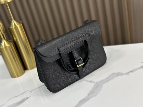 HalzanDDMode Factory Halzan Togo Black Gold Hardware 25cm Full Handmade