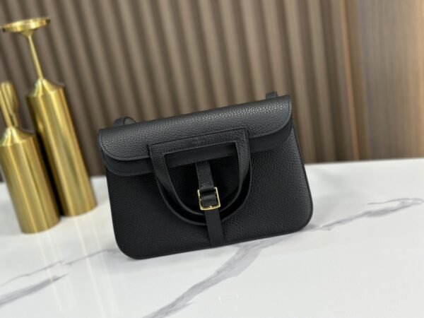 HalzanDDMode Factory Halzan Togo Black Gold Hardware 25cm Full Handmade