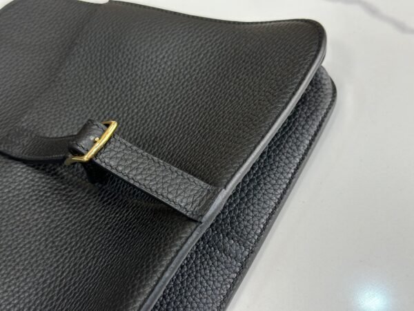 HalzanDDMode Factory Halzan Togo Black Gold Hardware 25cm Full Handmade