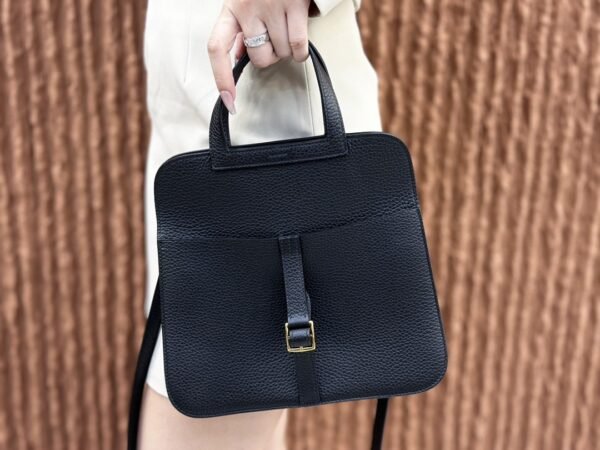 HalzanDDMode Factory Halzan Togo Black Gold Hardware 25cm Full Handmade