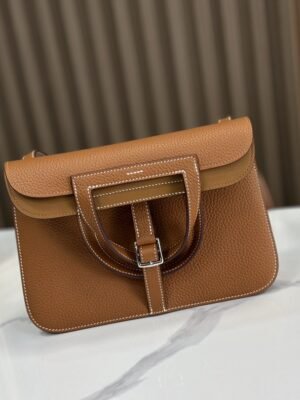 DDMode Factory Halzan Togo Golden Brown Silver Hardware 25cm Full Handmade