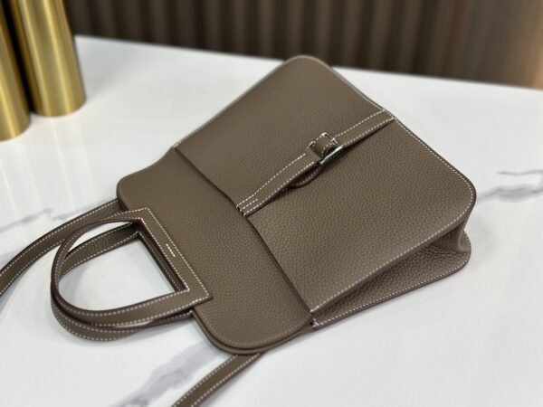 DDMode Factory Halzan Togo Etoupe Grey Silver Hardware 25cm Full Handmade