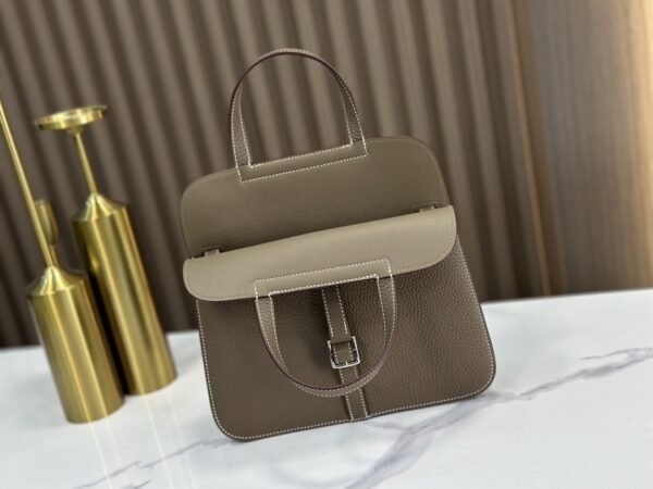 DDMode Factory Halzan Togo Etoupe Grey Silver Hardware 25cm Full Handmade