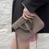 DDMode Factory Halzan Togo Etoupe Grey Silver Hardware 25cm Full Handmade