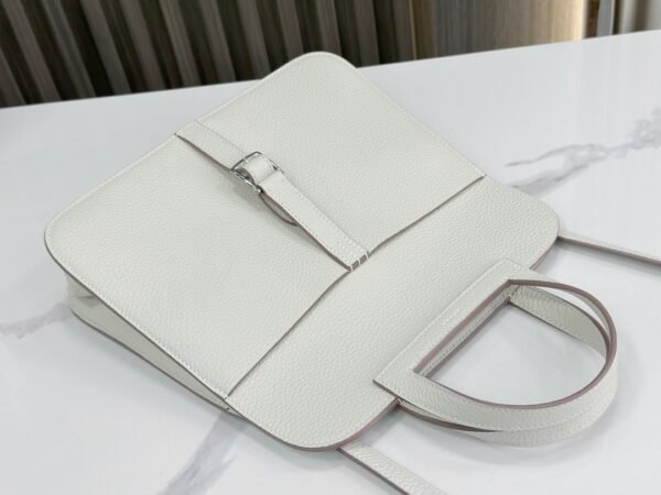 DDMode Factory Halzan Togo Creamy White Silver Hardware 25cm Full Handmade