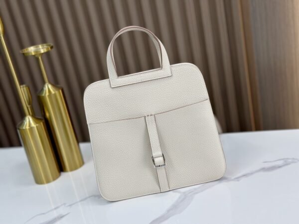 DDMode Factory Halzan Togo Creamy White Silver Hardware 25cm Full Handmade