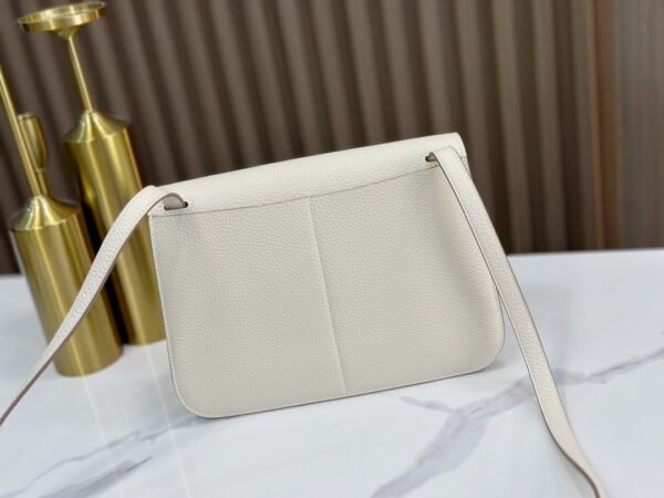 DDMode Factory Halzan Togo Creamy White Silver Hardware 25cm Full Handmade