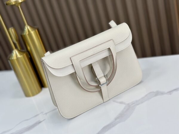 DDMode Factory Halzan Togo Creamy White Silver Hardware 25cm Full Handmade