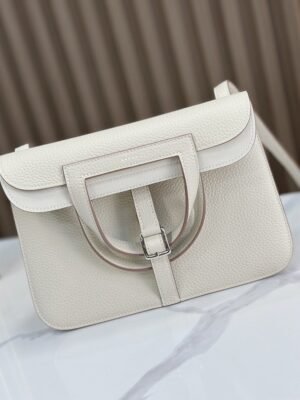 DDMode Factory Halzan Togo Creamy White Silver Hardware 25cm Full Handmade