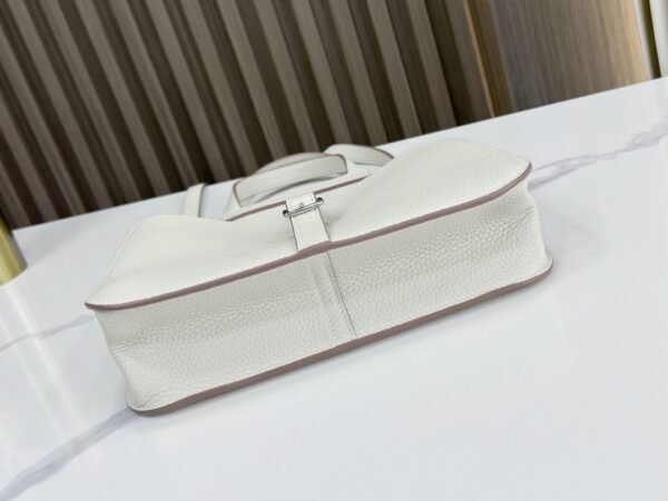 DDMode Factory Halzan Togo Creamy White Silver Hardware 25cm Full Handmade