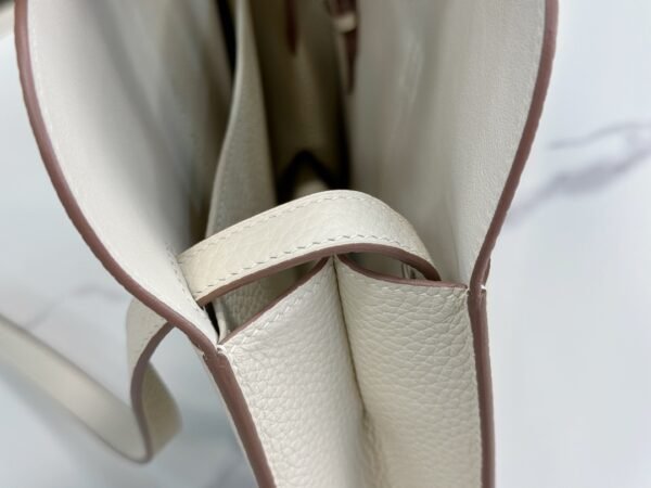 DDMode Factory Halzan Togo Creamy White Silver Hardware 25cm Full Handmade