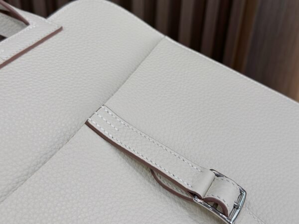 DDMode Factory Halzan Togo Creamy White Silver Hardware 25cm Full Handmade