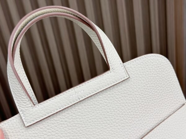 DDMode Factory Halzan Togo Creamy White Silver Hardware 25cm Full Handmade