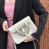 DDMode Factory Halzan Togo Creamy White Silver Hardware 25cm Full Handmade