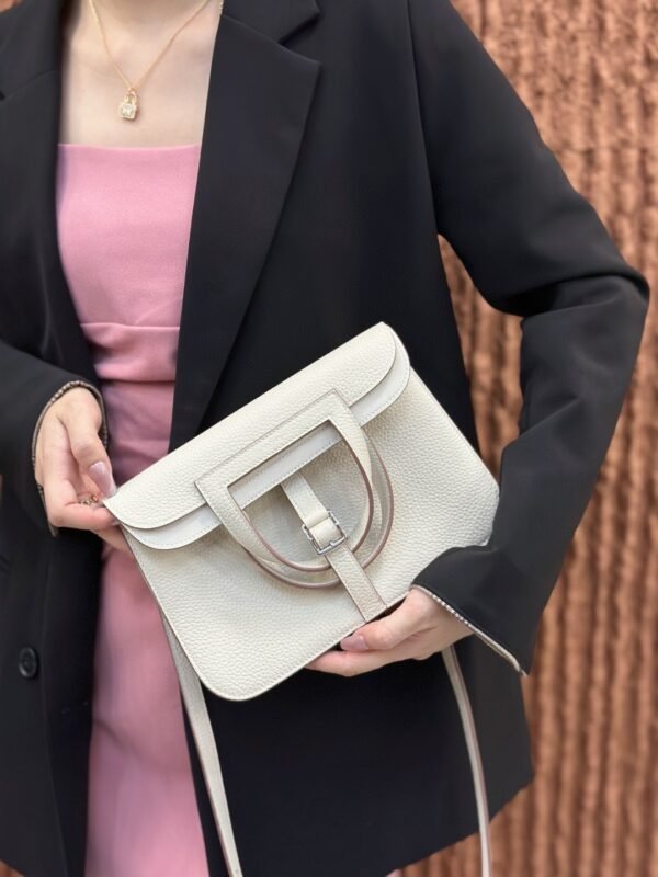 DDMode Factory Halzan Togo Creamy White Silver Hardware 25cm Full Handmade