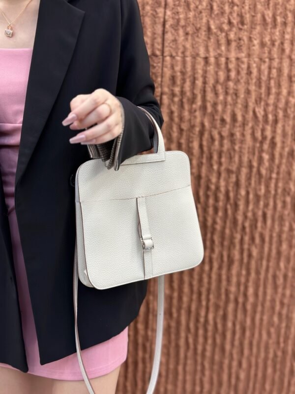 DDMode Factory Halzan Togo Creamy White Silver Hardware 25cm Full Handmade