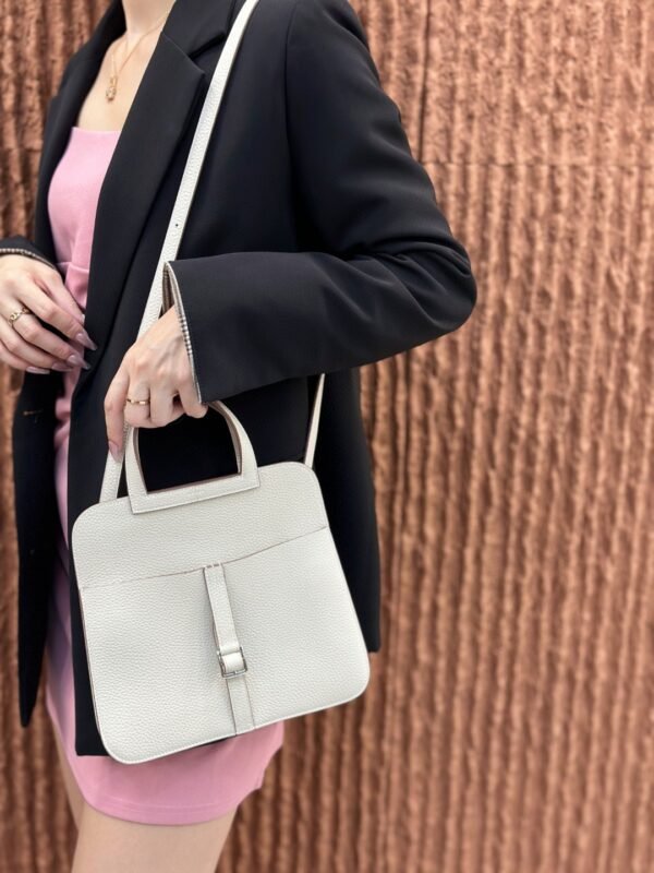 DDMode Factory Halzan Togo Creamy White Silver Hardware 25cm Full Handmade