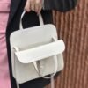 DDMode Factory Halzan Togo Creamy White Silver Hardware 25cm Full Handmade