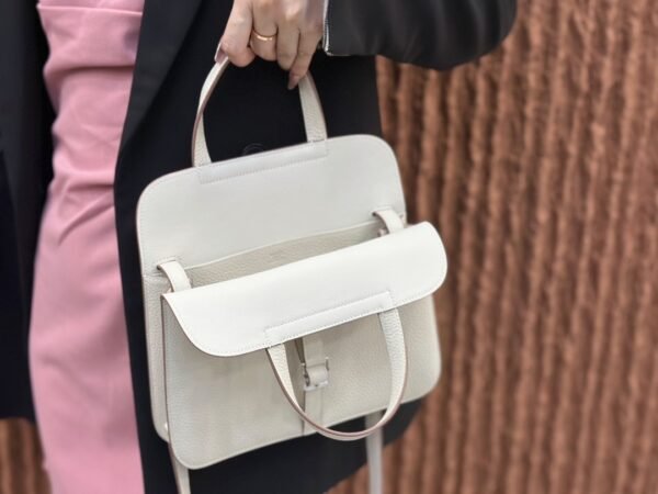 DDMode Factory Halzan Togo Creamy White Silver Hardware 25cm Full Handmade