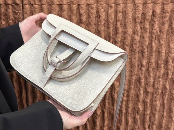 DDMode Factory Halzan Togo Creamy White Silver Hardware 25cm Full Handmade