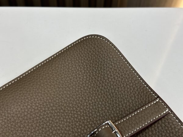 DDMode Factory Mini Halzan Togo Etoupe Grey Silver Hardware 22cm Full Handmade