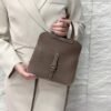 DDMode Factory Mini Halzan Togo Etoupe Grey Silver Hardware 22cm Full Handmade