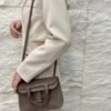 DDMode Factory Mini Halzan Togo Etoupe Grey Silver Hardware 22cm Full Handmade