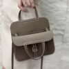 DDMode Factory Mini Halzan Togo Etoupe Grey Silver Hardware 22cm Full Handmade