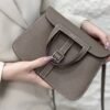 DDMode Factory Mini Halzan Togo Etoupe Grey Silver Hardware 22cm Full Handmade