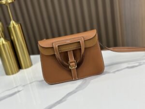 DDMode Factory Mini Halzan Togo Golden Brown Gold Hardware 22cm Full Handmade