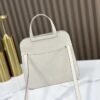 DDMode Factory Mini Halzan Togo Ice White Silver Hardware 22cm Full Handmade