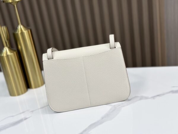 DDMode Factory Mini Halzan Togo Ice White Silver Hardware 22cm Full Handmade