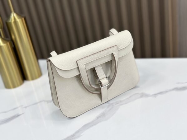 DDMode Factory Mini Halzan Togo Ice White Silver Hardware 22cm Full Handmade