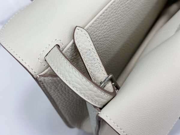 DDMode Factory Mini Halzan Togo Ice White Silver Hardware 22cm Full Handmade
