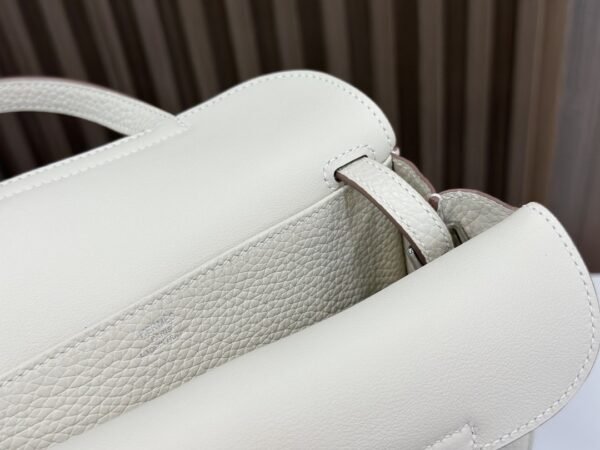 DDMode Factory Mini Halzan Togo Ice White Silver Hardware 22cm Full Handmade