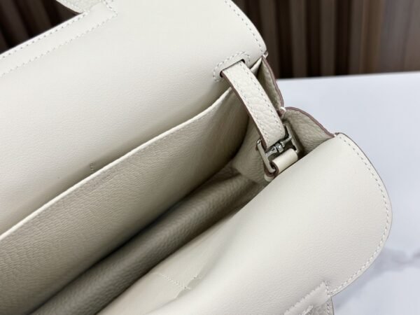 DDMode Factory Mini Halzan Togo Ice White Silver Hardware 22cm Full Handmade