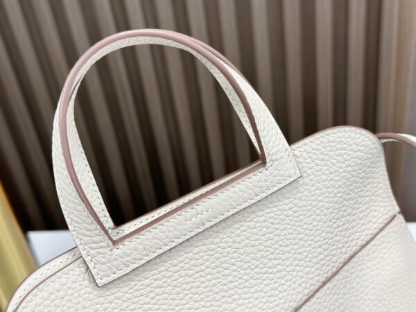 DDMode Factory Mini Halzan Togo Ice White Silver Hardware 22cm Full Handmade