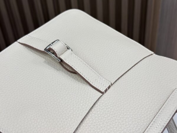 DDMode Factory Mini Halzan Togo Ice White Silver Hardware 22cm Full Handmade