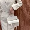 DDMode Factory Mini Halzan Togo Ice White Silver Hardware 22cm Full Handmade