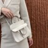 DDMode Factory Mini Halzan Togo Ice White Silver Hardware 22cm Full Handmade