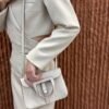 DDMode Factory Mini Halzan Togo Ice White Silver Hardware 22cm Full Handmade