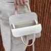 DDMode Factory Mini Halzan Togo Ice White Silver Hardware 22cm Full Handmade