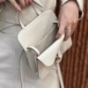 DDMode Factory Mini Halzan Togo Ice White Silver Hardware 22cm Full Handmade
