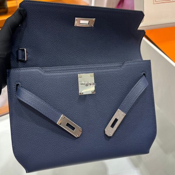 DDMode Factory Kelly depeches Epsom Deep Blue Silver Hardware 25cm Full Handmade