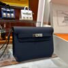 DDMode Factory Kelly depeches Epsom Deep Blue Silver Hardware 25cm Full Handmade